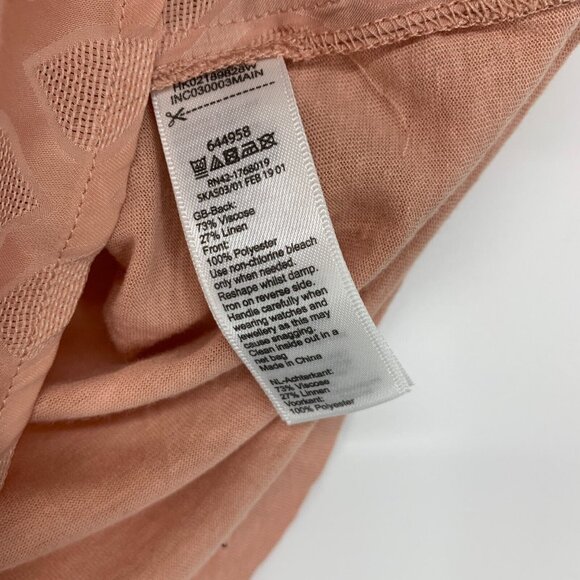 Monsoon Top Linen Blend Pink Sleeveless V Neck Patterned NWT - Picture 6 of 9